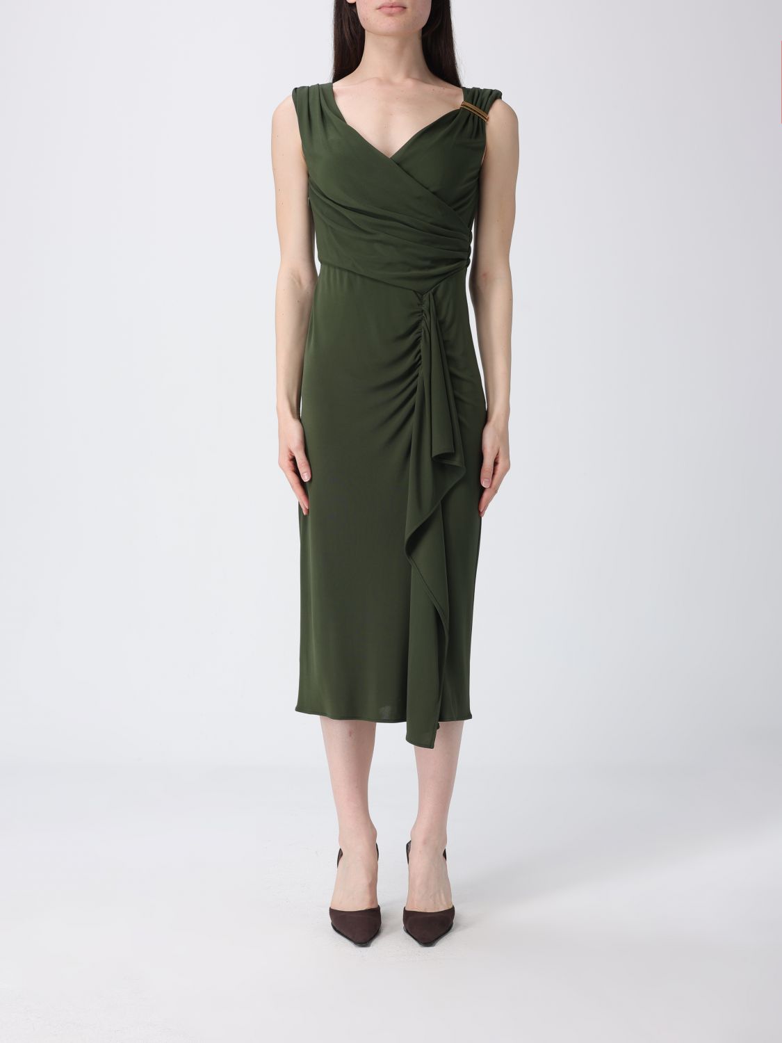 Max Mara Studio Dress Woman Kaki MAX MARA STUDIO