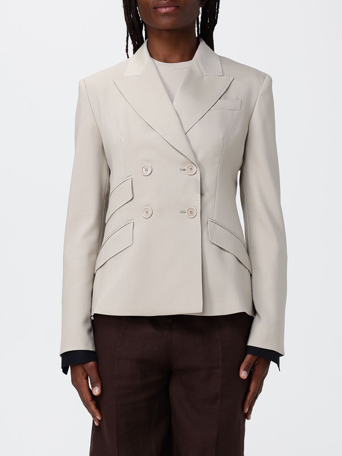 Max Mara Jacket Woman Beige MAX MARA