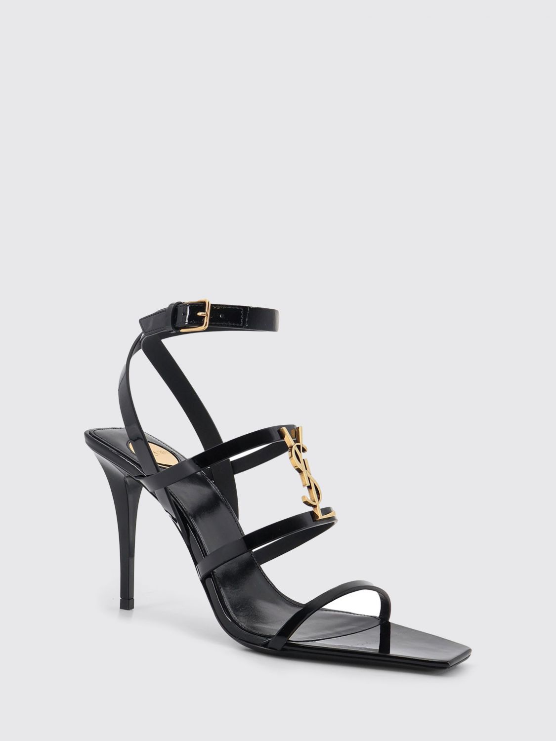 Saint Laurent Heeled Sandal Woman Black SAINT LAURENT