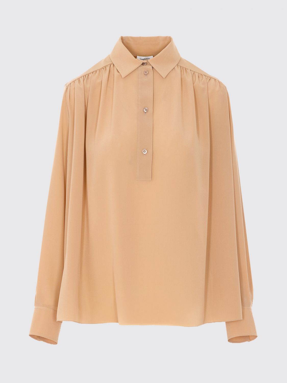 Saint Laurent Shirt Woman Beige SAINT LAURENT