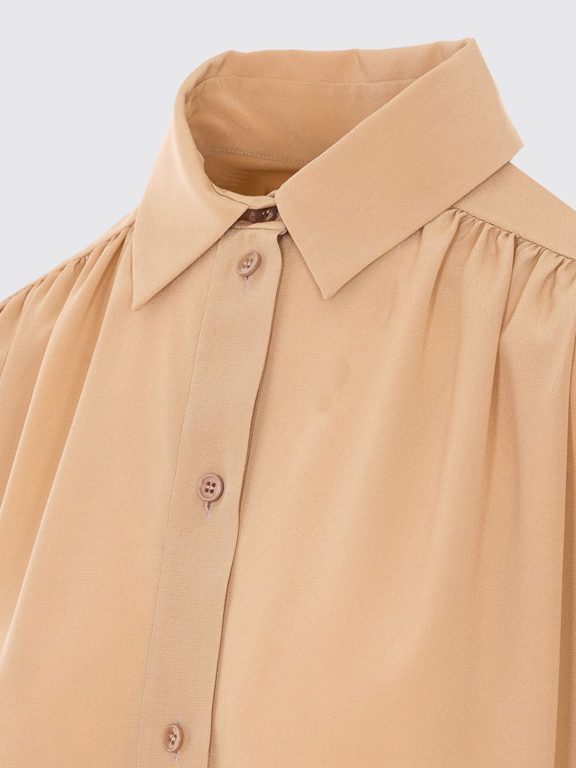 Saint Laurent Shirt Woman Beige SAINT LAURENT