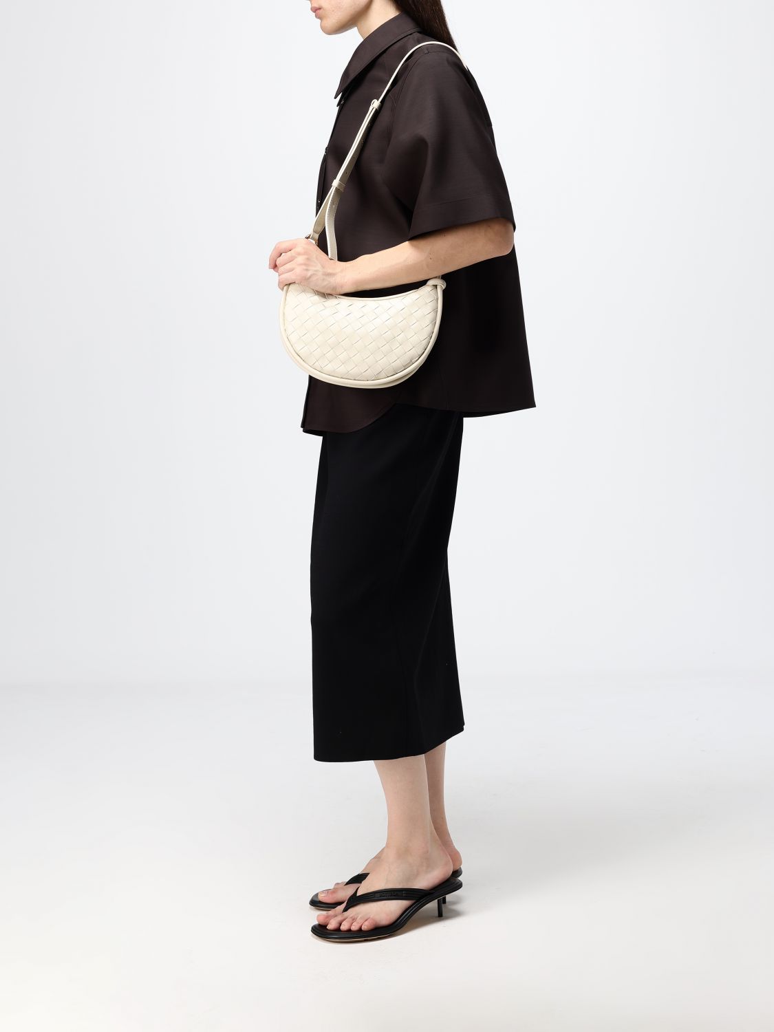 Bottega Veneta Crossbody Bag Woman Ivory BOTTEGA VENETA