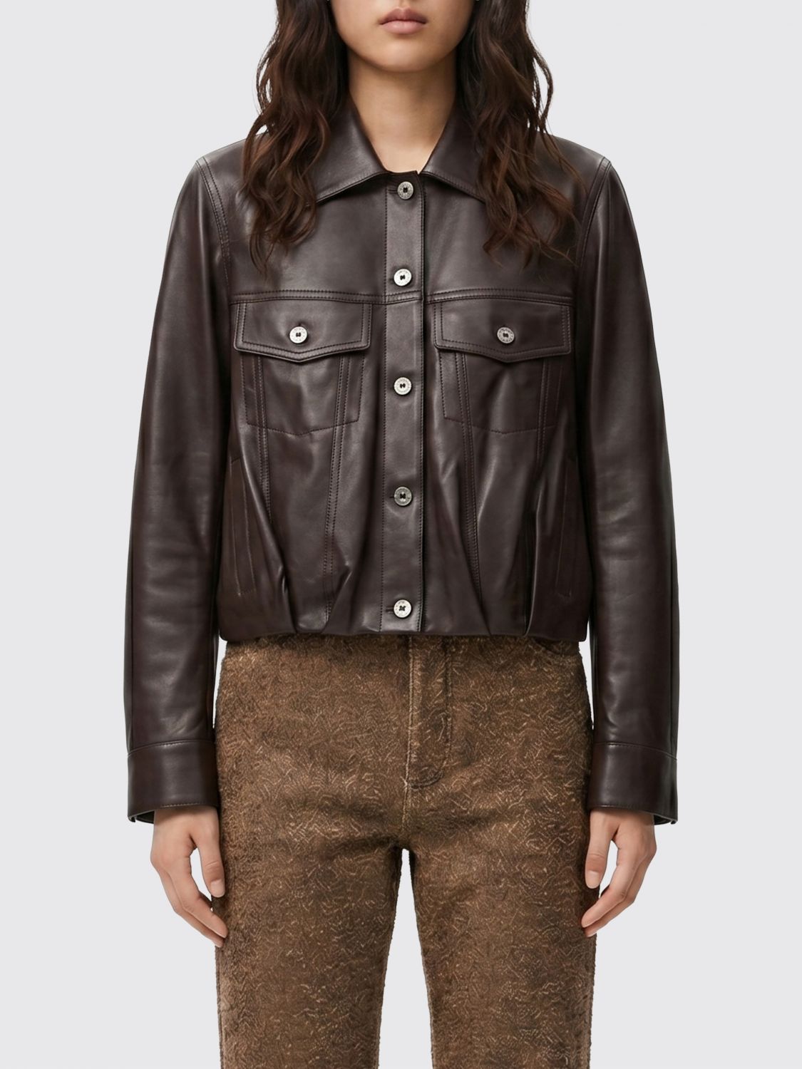 Loewe Jacket Woman Brown LOEWE