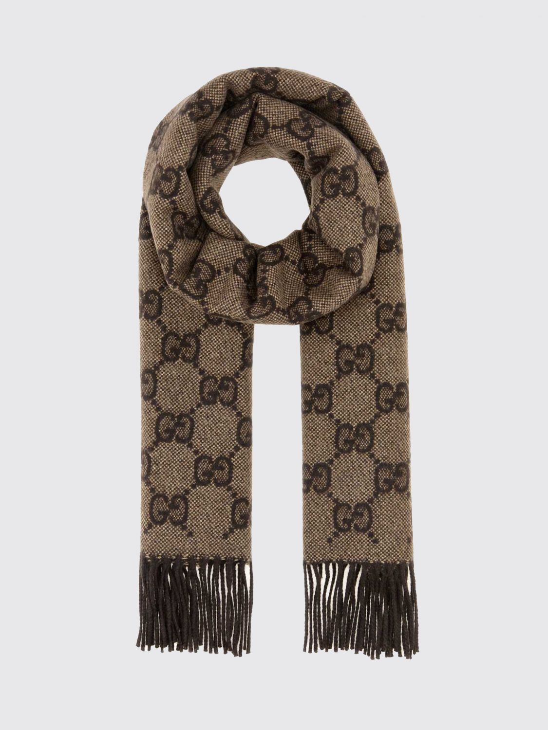 Gucci Scarf Woman Brown GUCCI