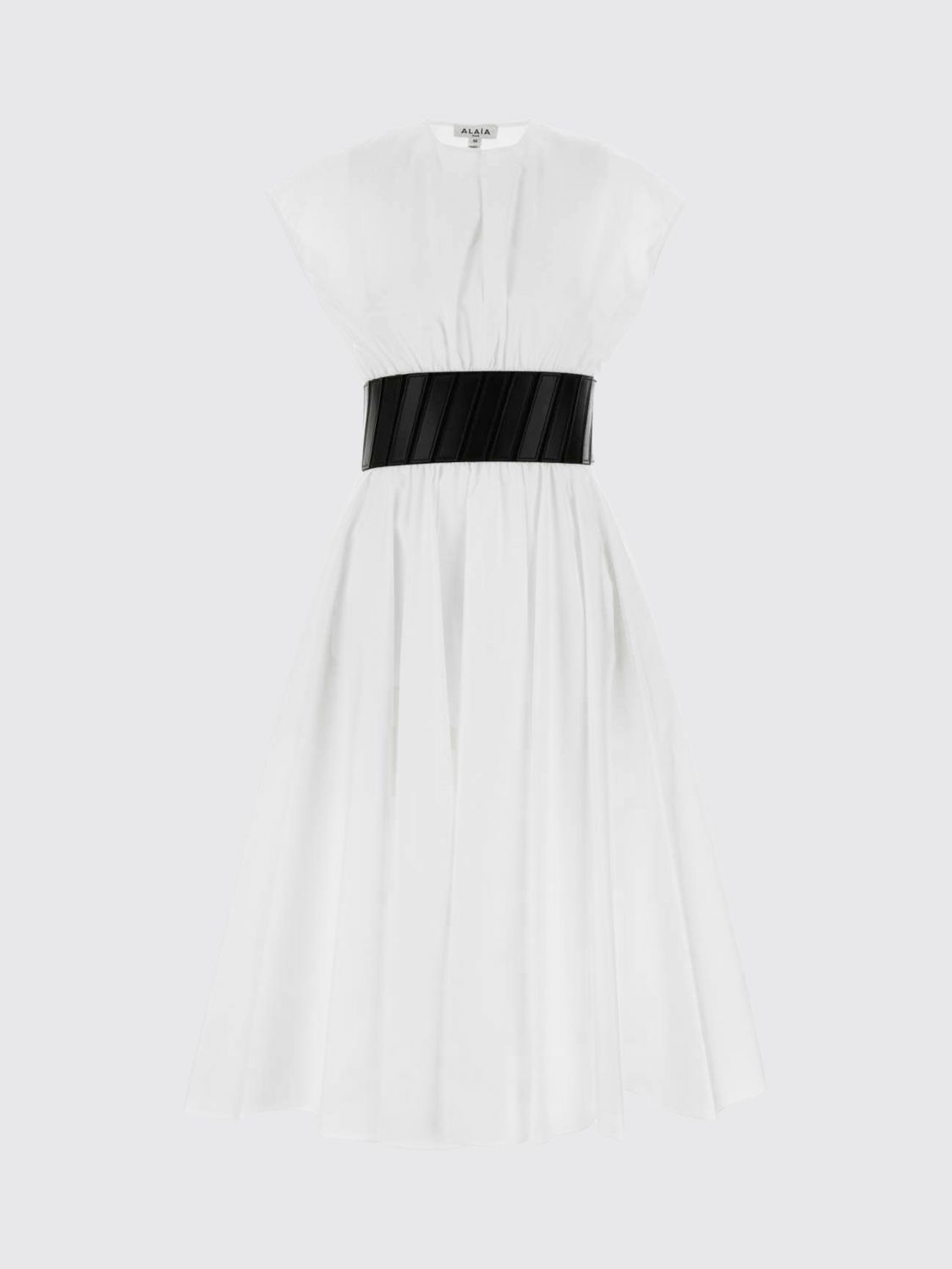AlaiA Women Cotton Midi Dress AlaiA ALAIA