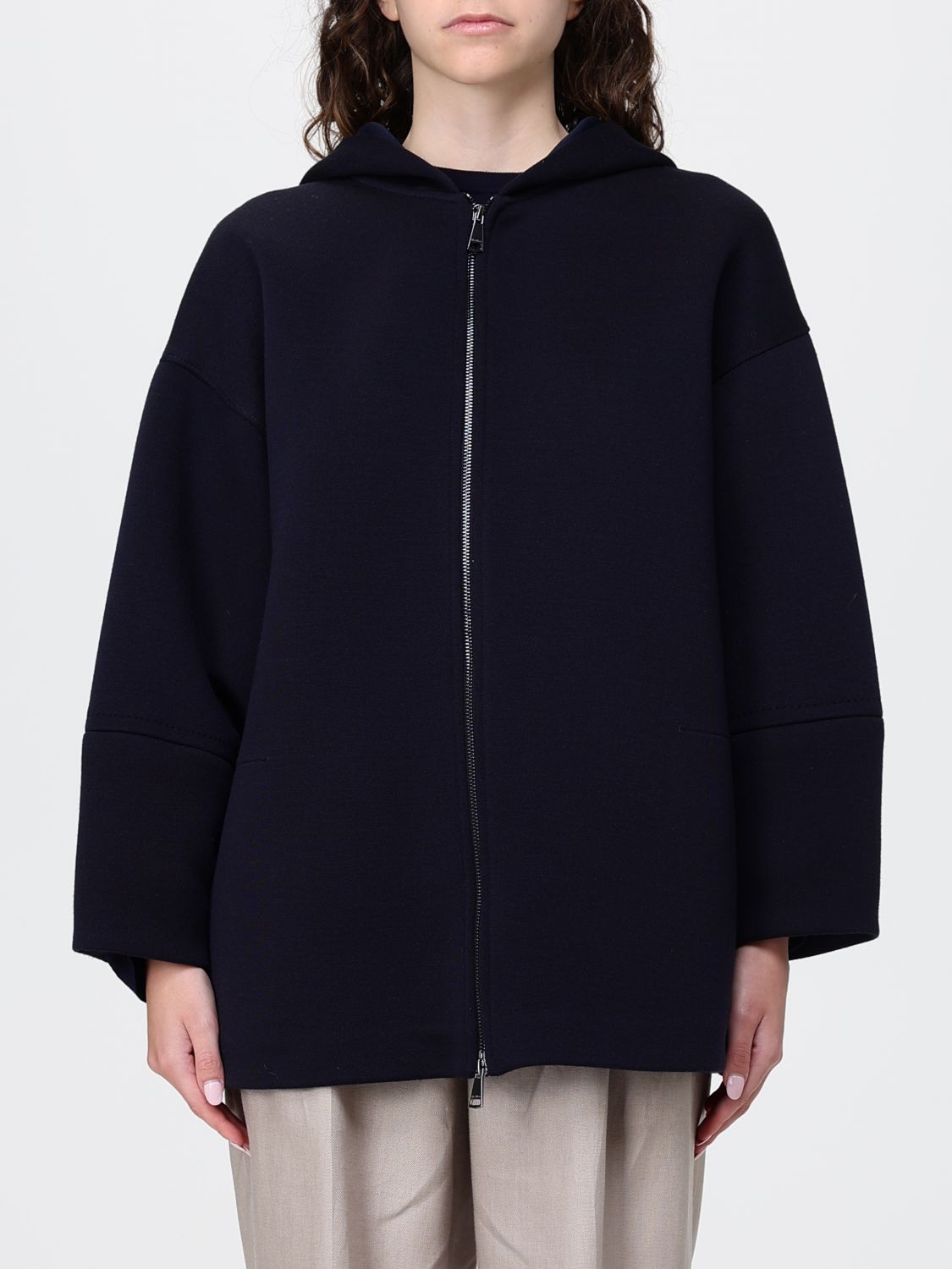 Max Mara Sweatshirt Woman Blue 1 MAX MARA