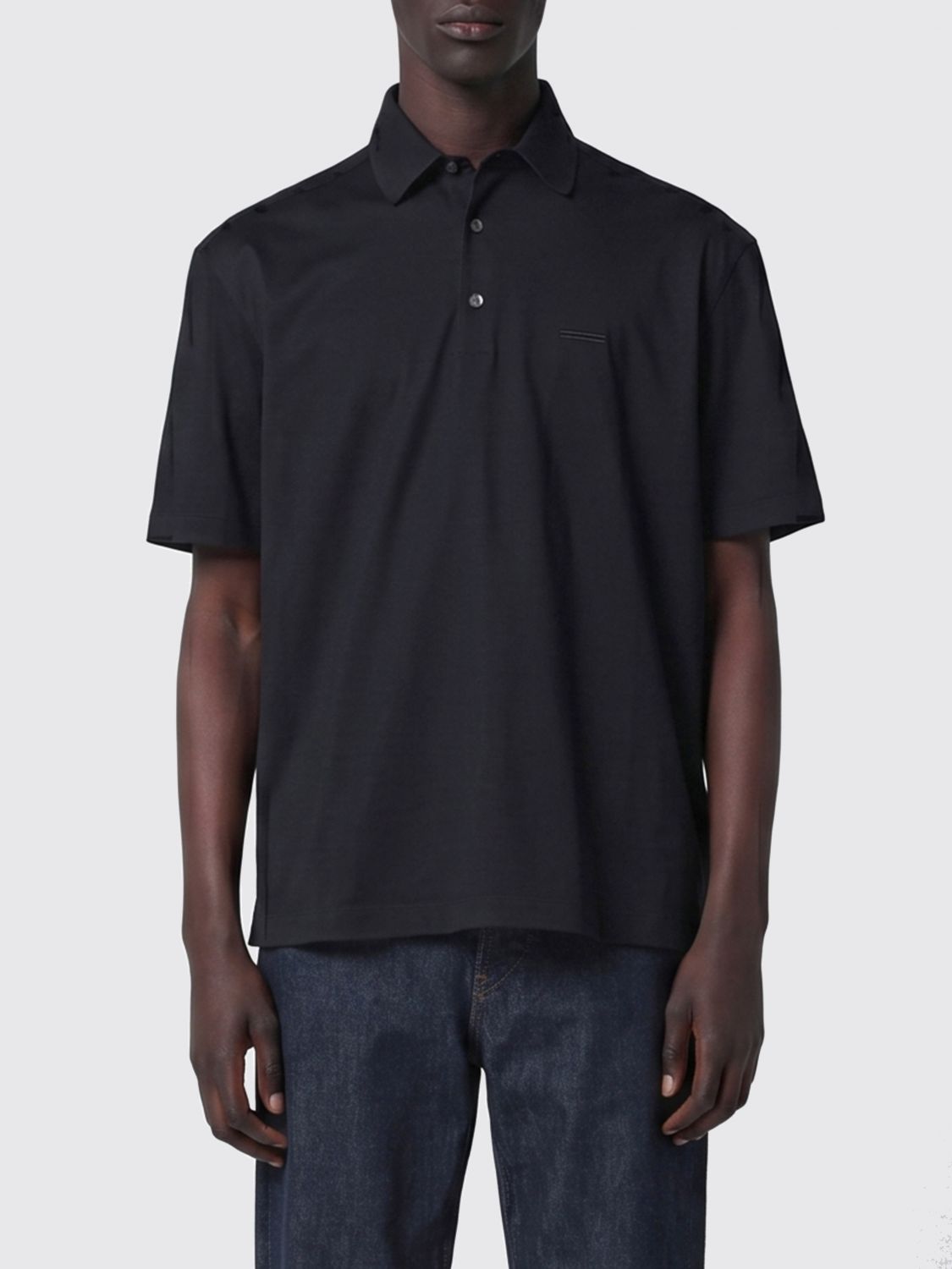 Zegna Polo Shirt Men Blue ZEGNA