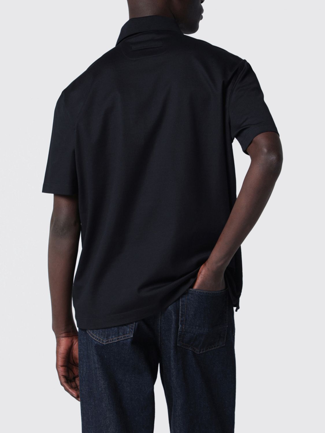 Zegna Polo Shirt Men Blue ZEGNA
