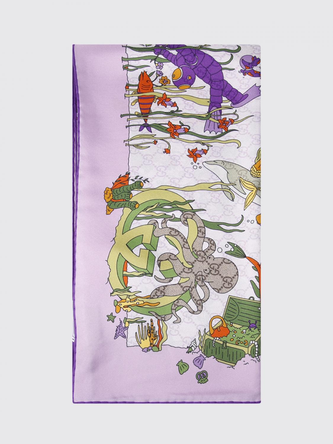 Gucci Neck Scarf Woman Violet GUCCI