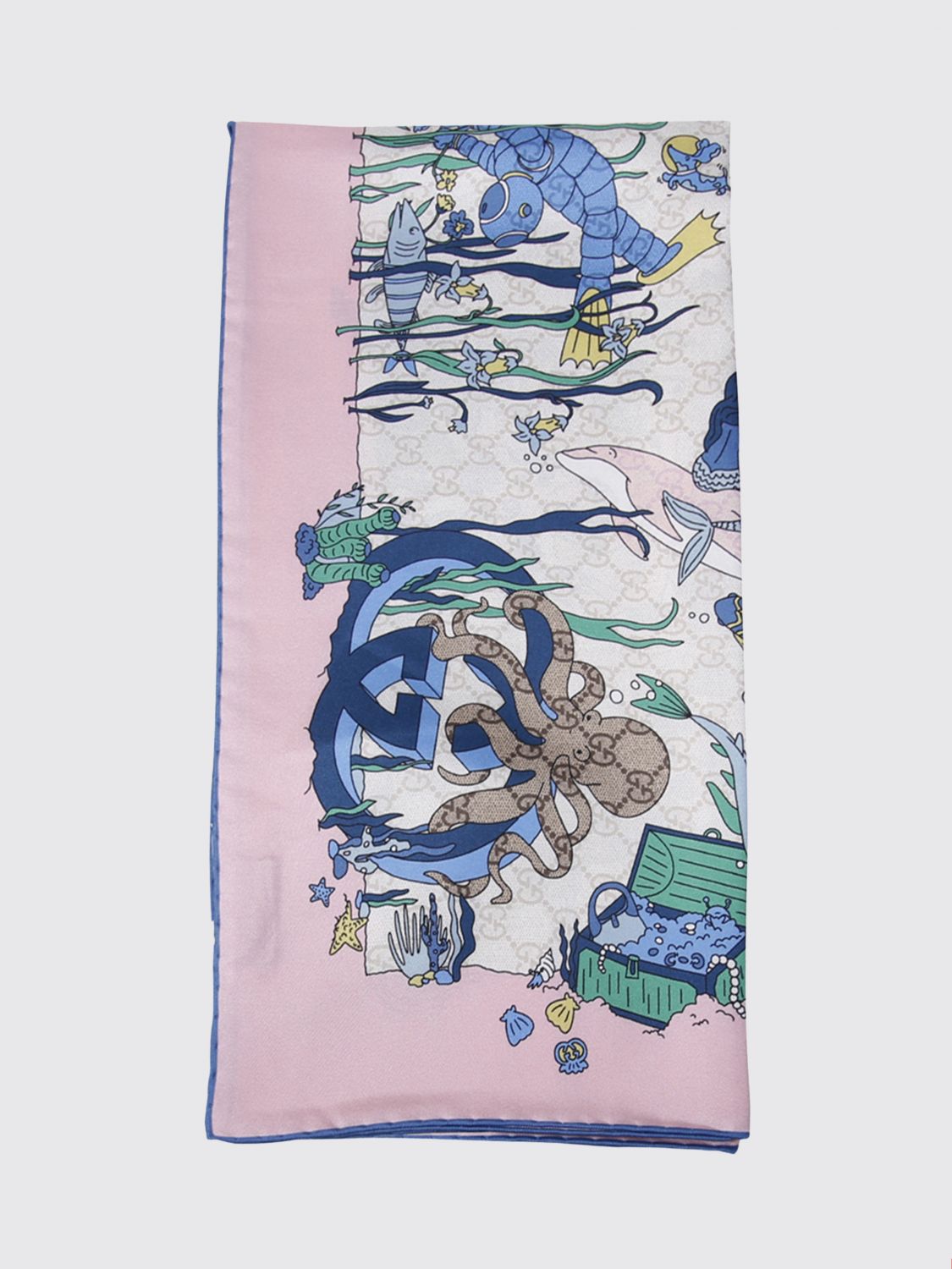 Gucci Neck Scarf Woman Blush Pink GUCCI