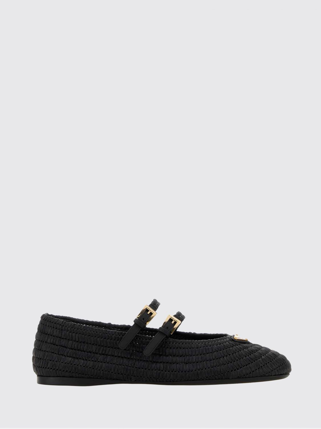 Prada Raffia Ballerina Flats PRADA