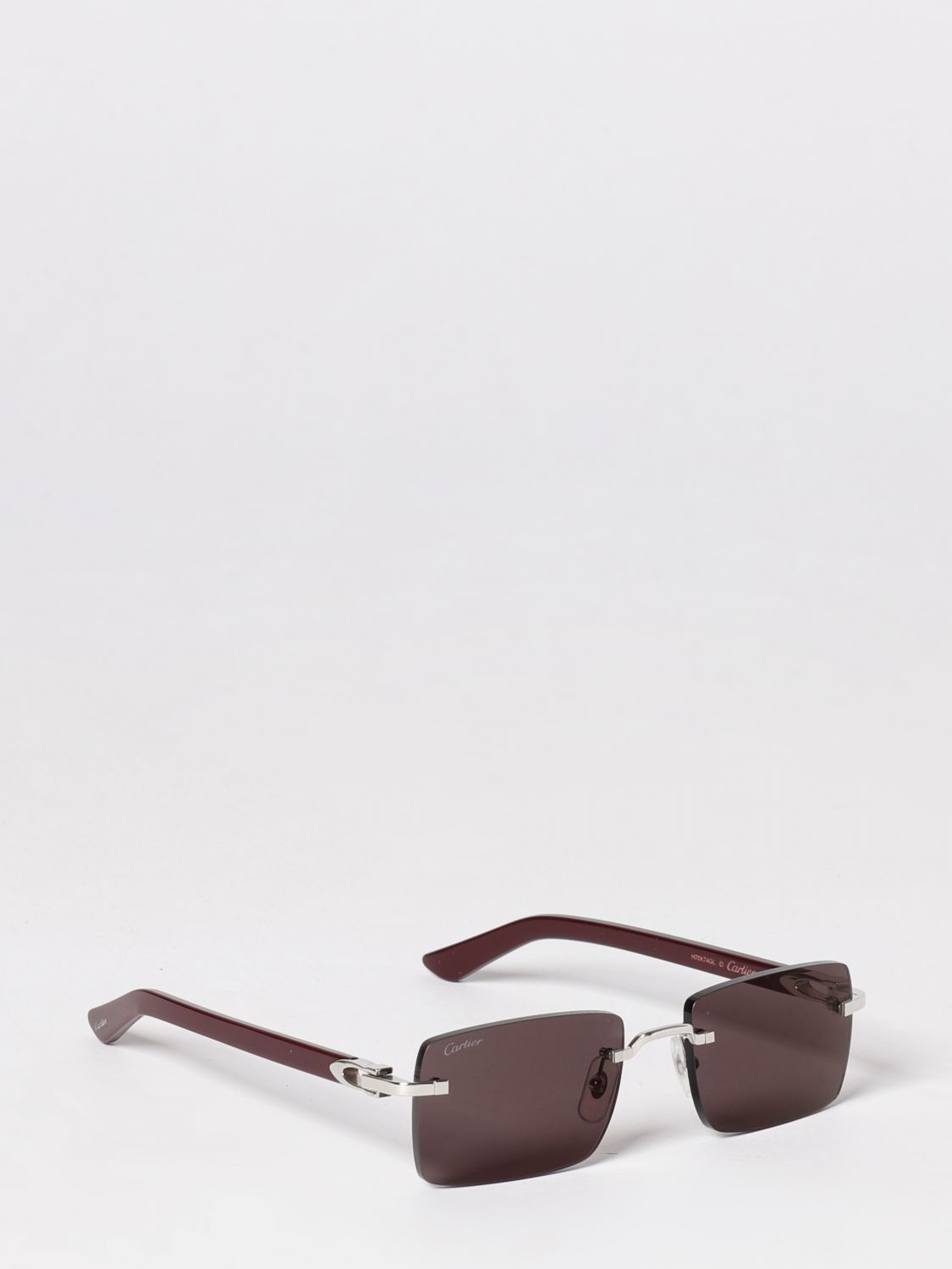 Cartier Sunglasses Men Silver CARTIER