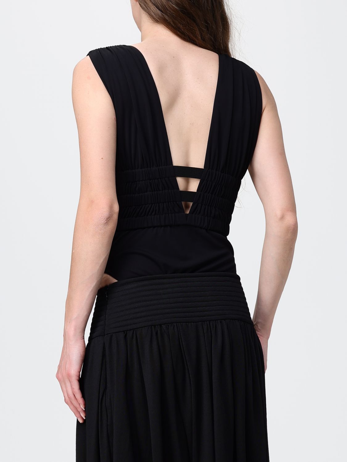 AlaiA Women V-Neck Slim Fit Cut-Out Top Alaia In Viscose With Strap Detailing ALAIA