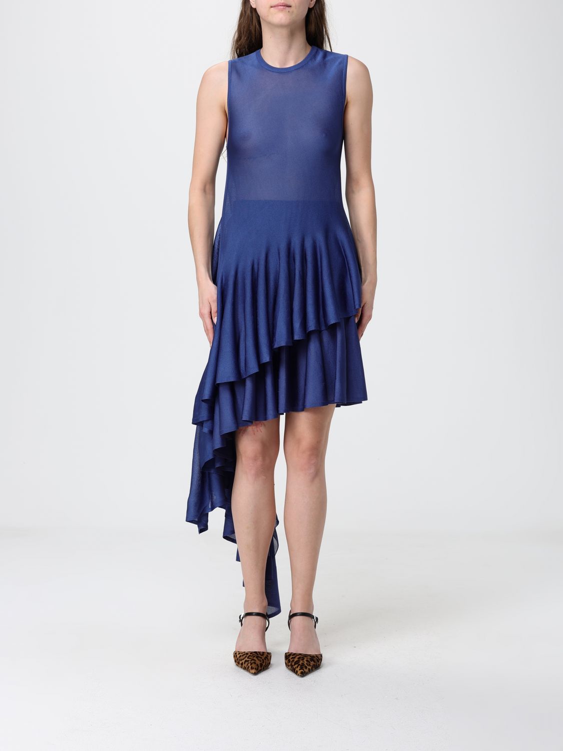 Alai�A Women Crew Neck Asymmetrical Knit Top Alaia In Viscose ALAIA