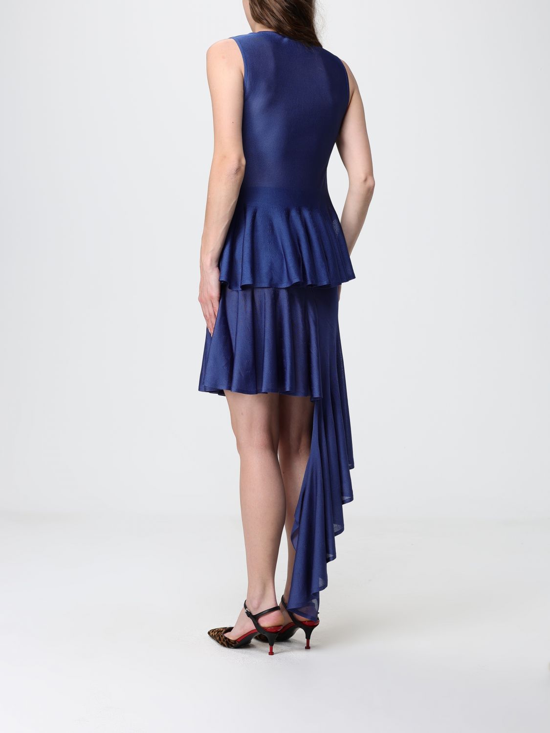 Alai�A Women Crew Neck Asymmetrical Knit Top Alaia In Viscose ALAIA