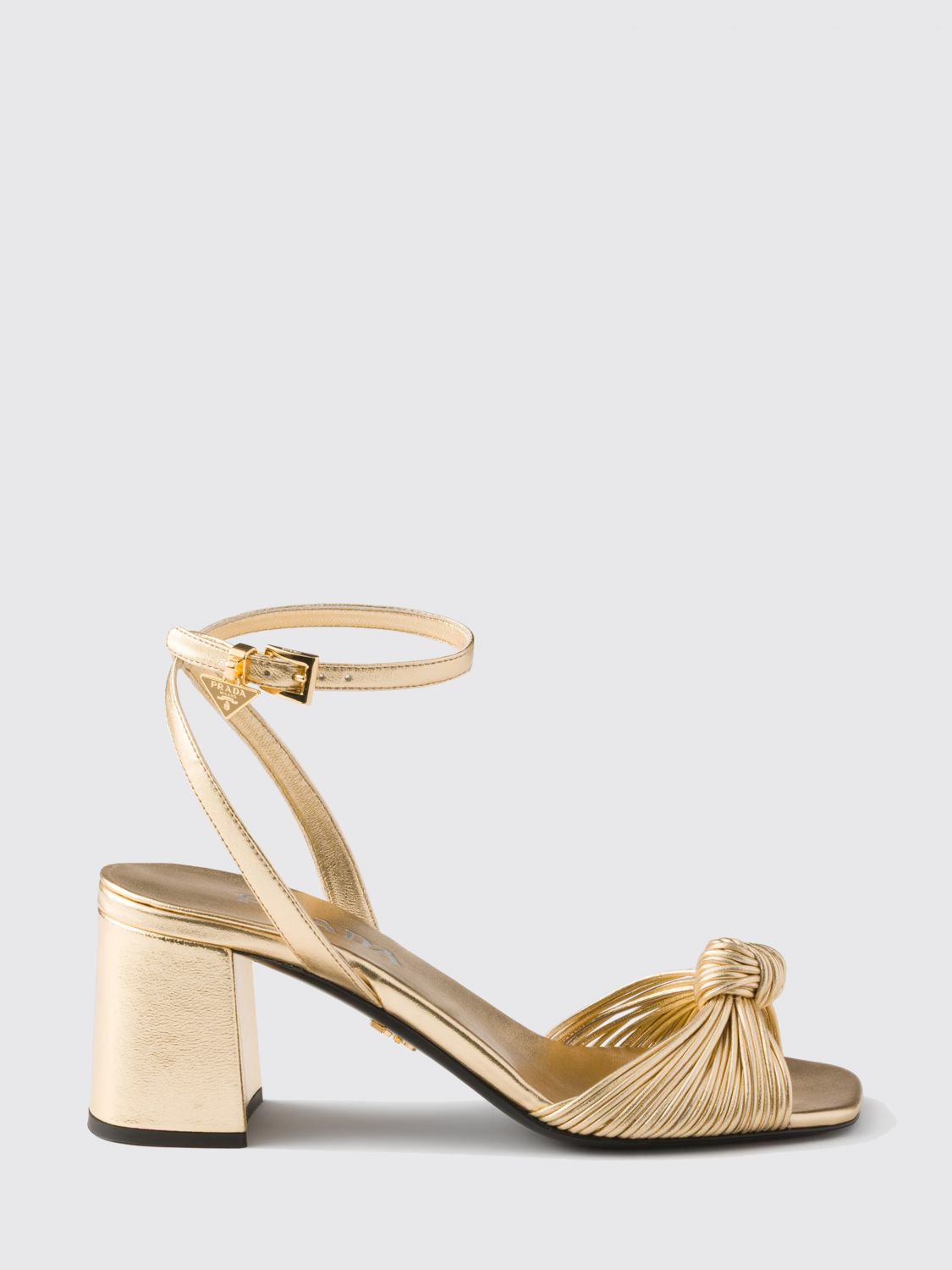 Prada Heeled Sandal Woman Platinum PRADA