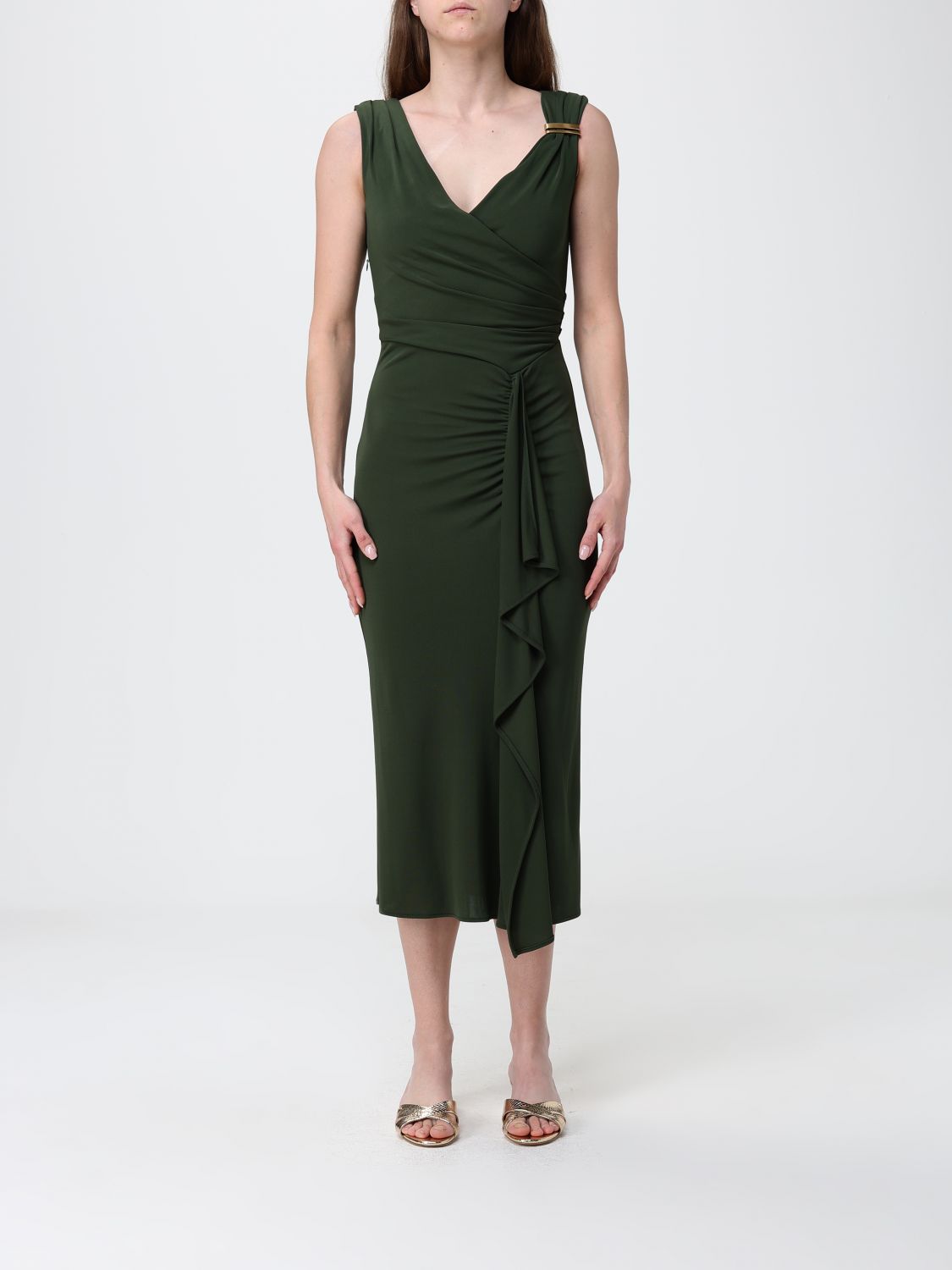Max Mara Studio Dress Woman Kaki