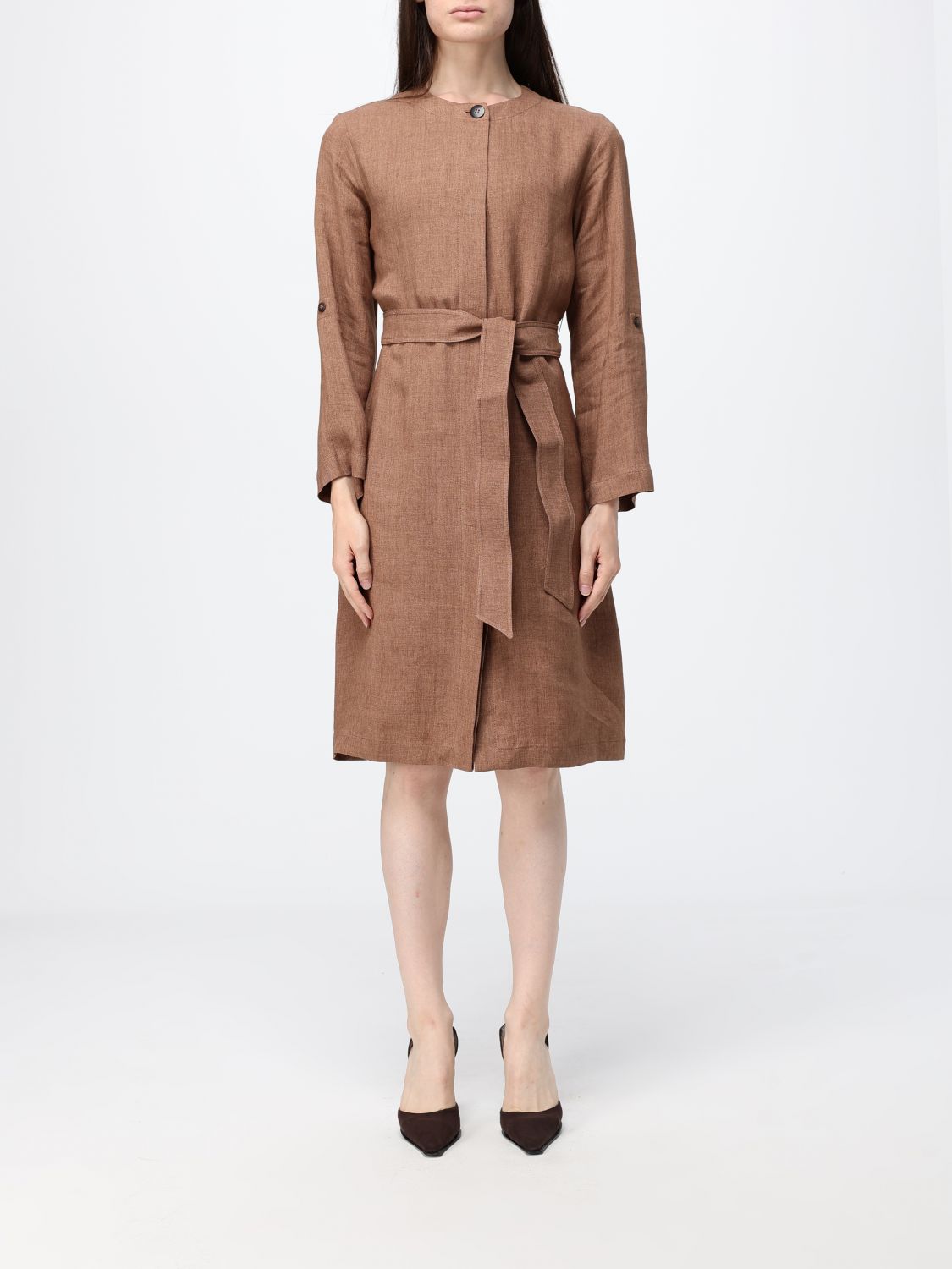 Max Mara Studio Dress Woman Mud MAX MARA STUDIO