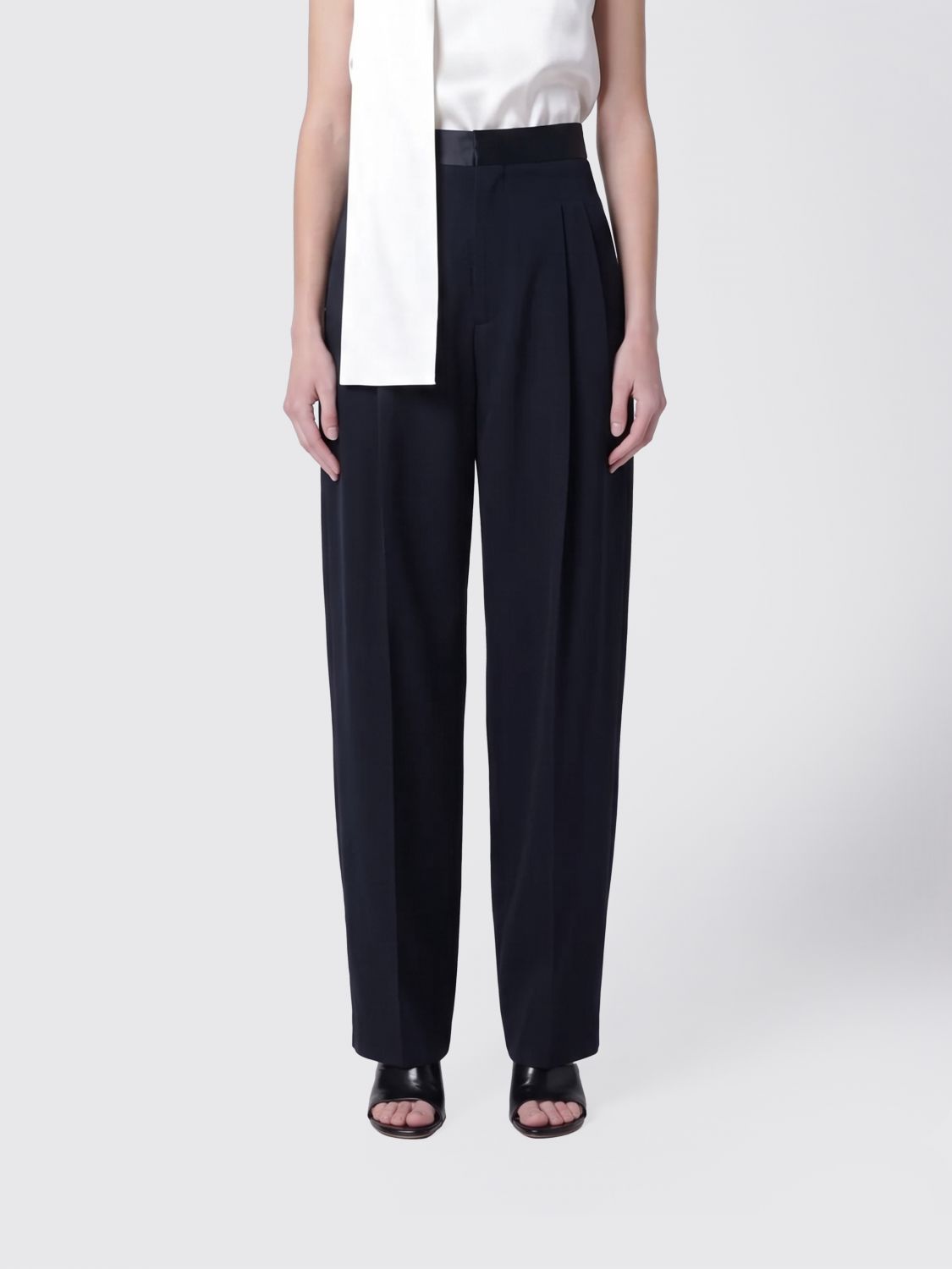 Bottega Veneta Pants Woman Blue BOTTEGA VENETA