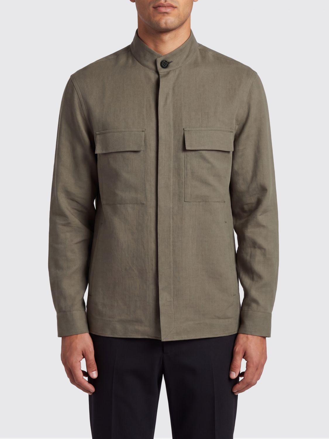 Zegna Jacket Men Grey ZEGNA