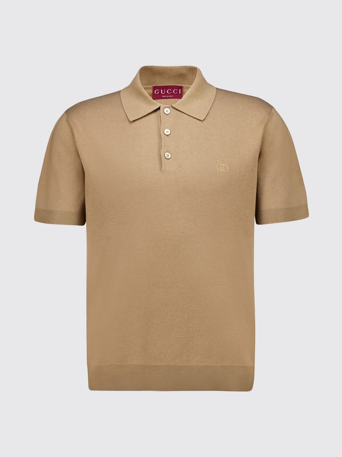Gucci Polo Shirt Men Brown GUCCI