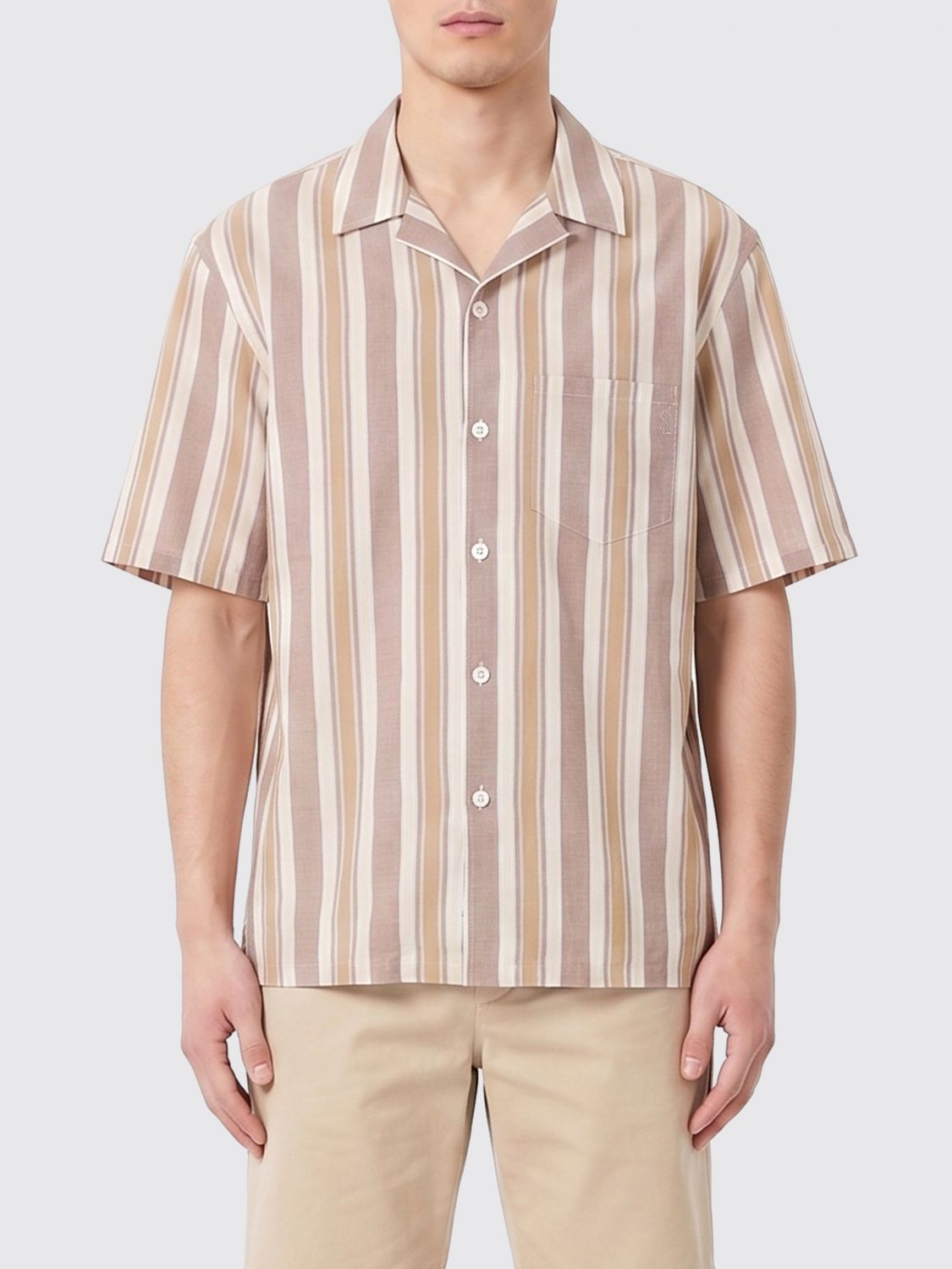 Saint Laurent Shirt Men Pearl SAINT LAURENT