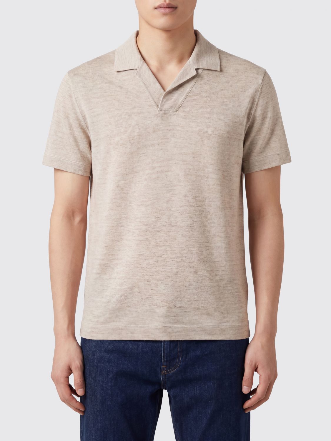 Zegna Polo Shirt Men Nude