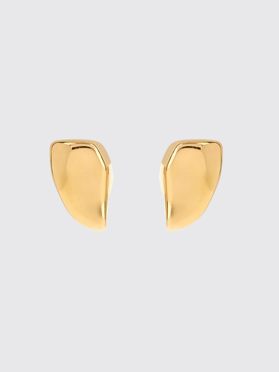Bottega Veneta Women Chromed Silver Prisma Earrings Bottega Veneta BOTTEGA VENETA