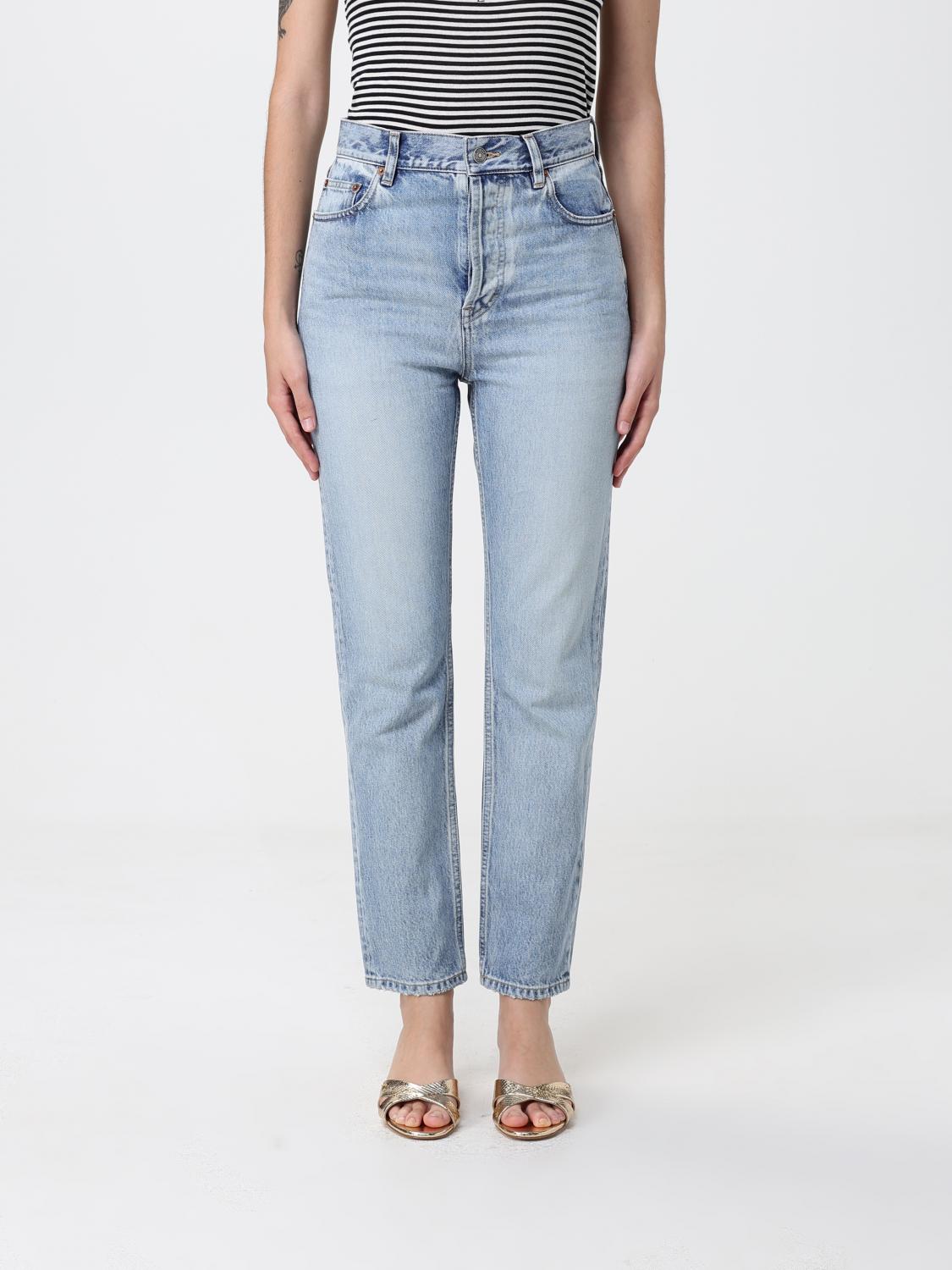 Saint Laurent Jeans Woman Blue SAINT LAURENT