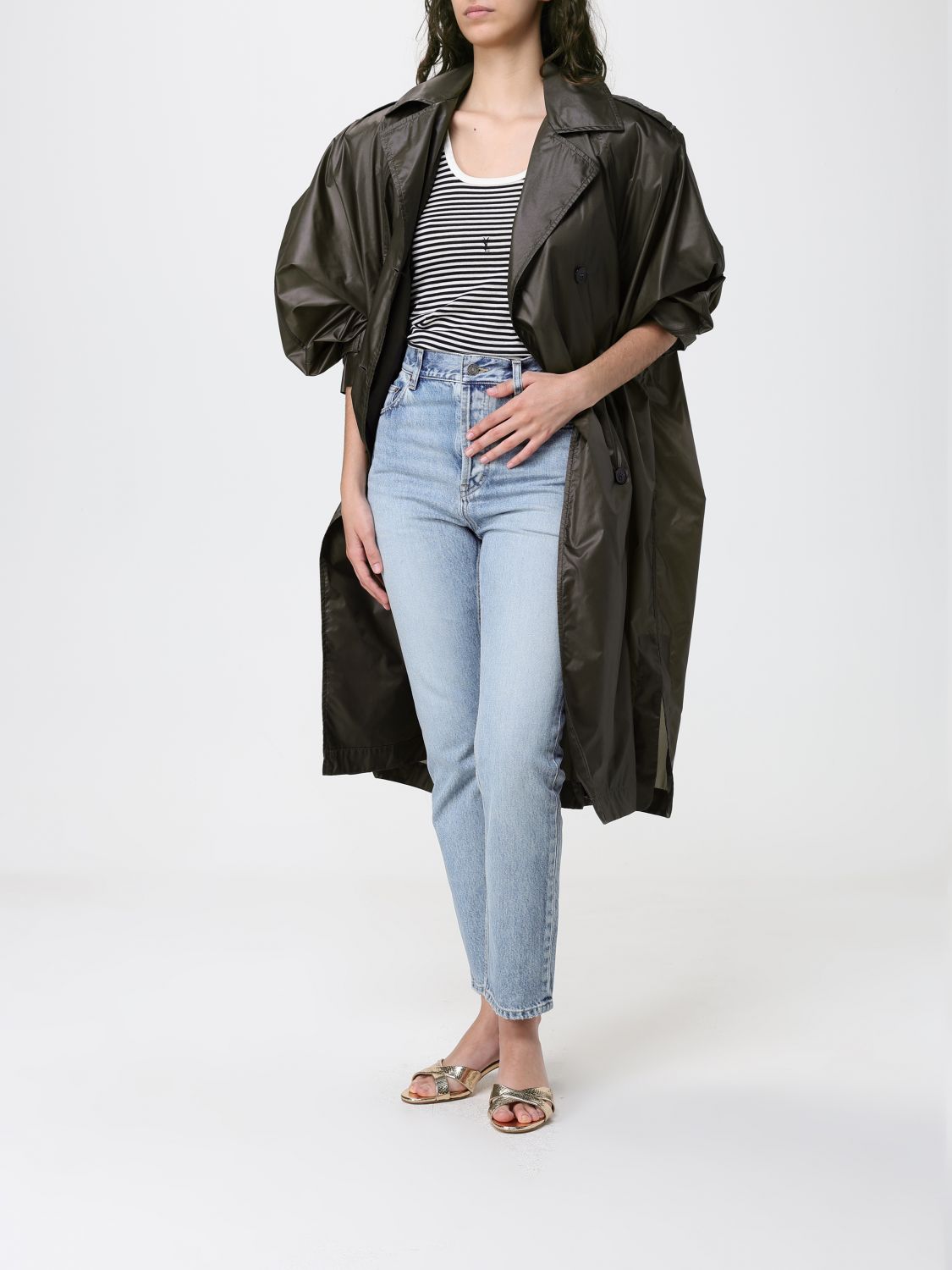 Saint Laurent Jacket Woman Green SAINT LAURENT