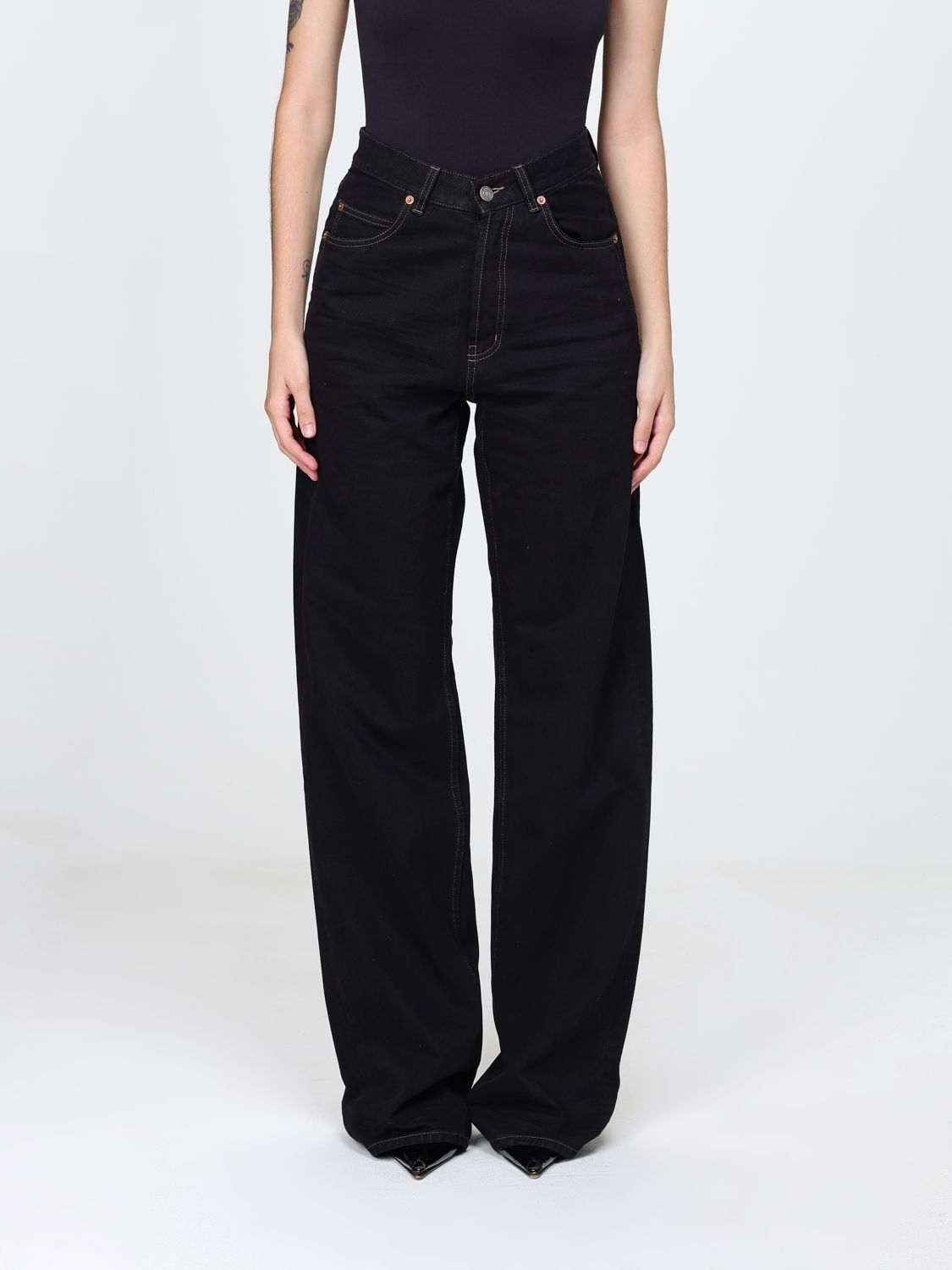 Saint Laurent Jeans Woman Black SAINT LAURENT