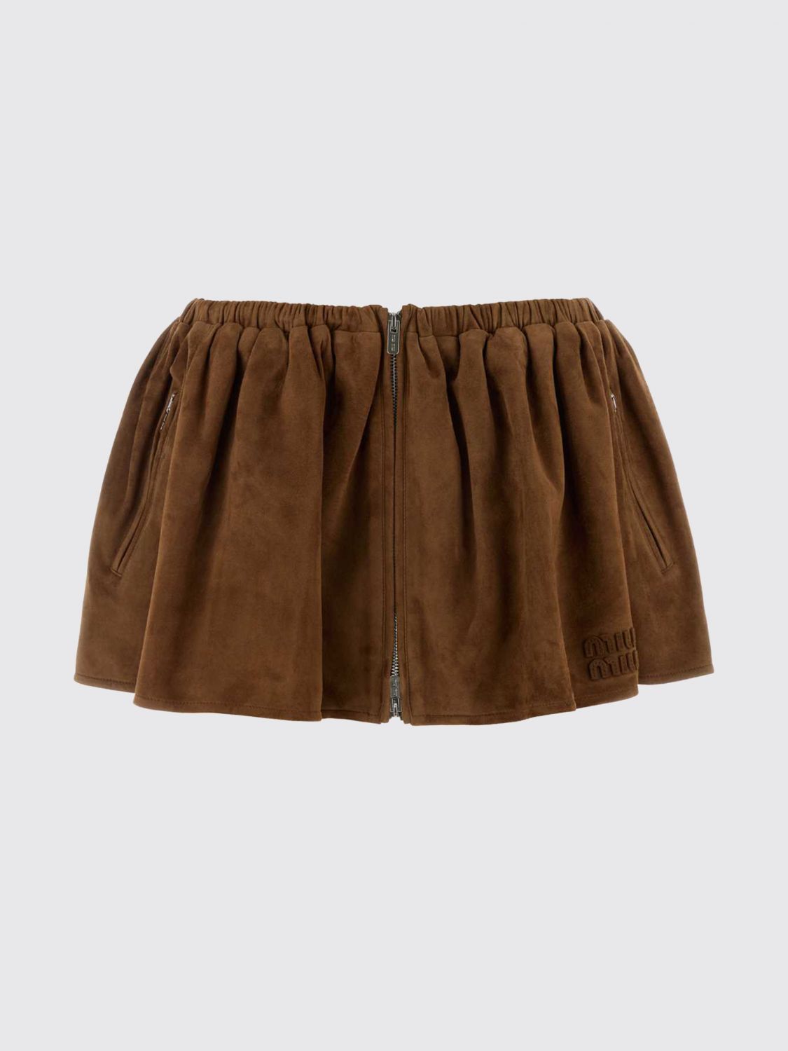 Miu Miu Skirt Woman Brown MIU MIU