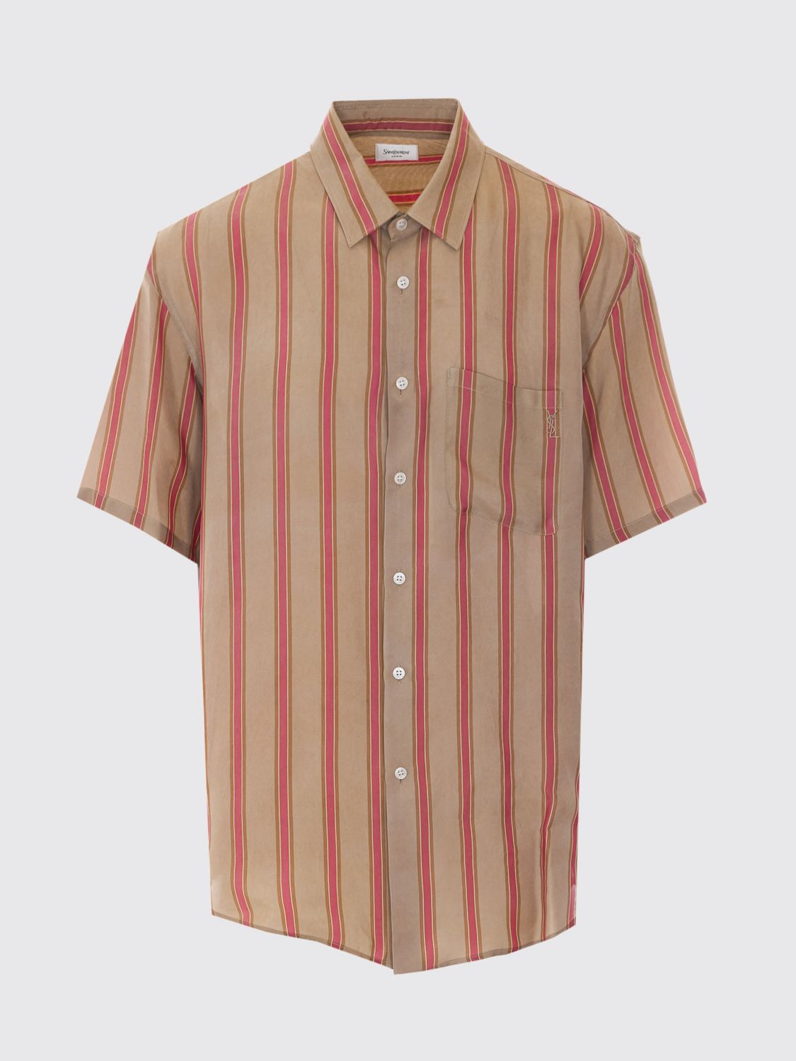 Saint Laurent Shirt Men Beige SAINT LAURENT