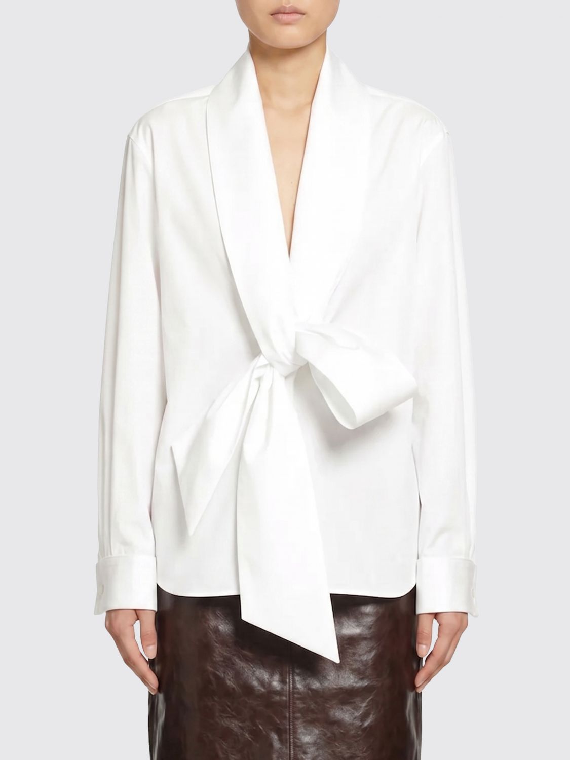 Saint Laurent Shirt Woman White SAINT LAURENT