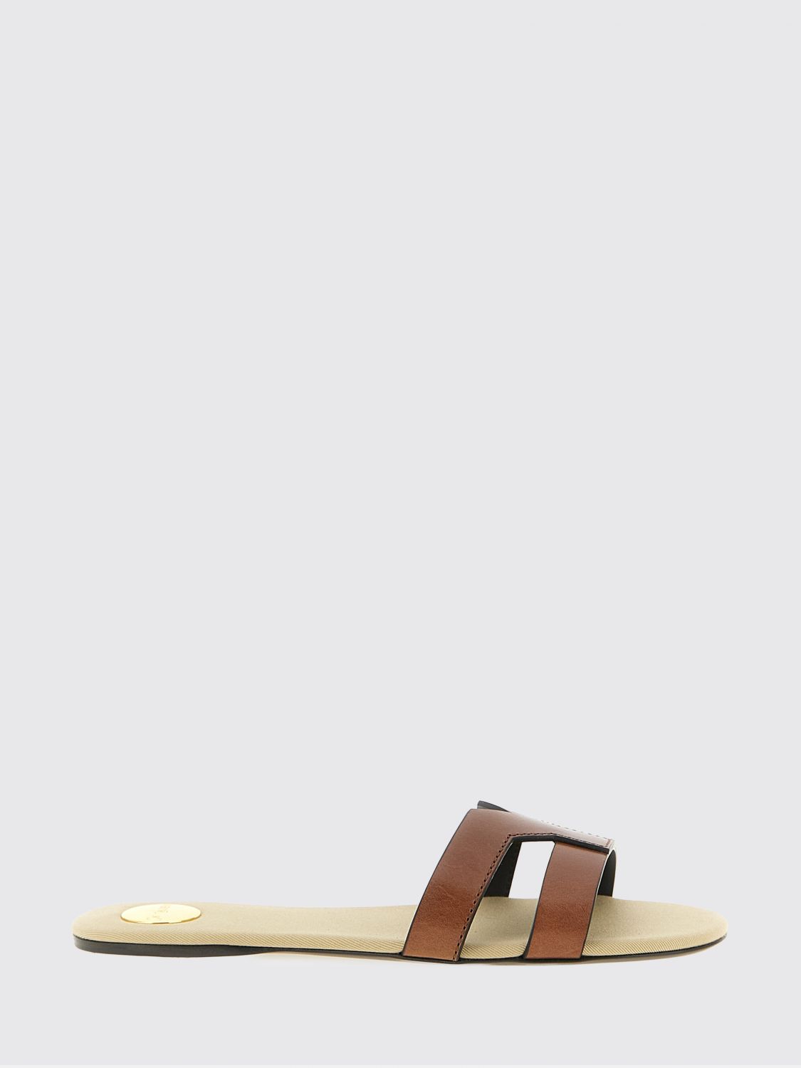 Saint Laurent Heeled Sandal Woman Brown SAINT LAURENT