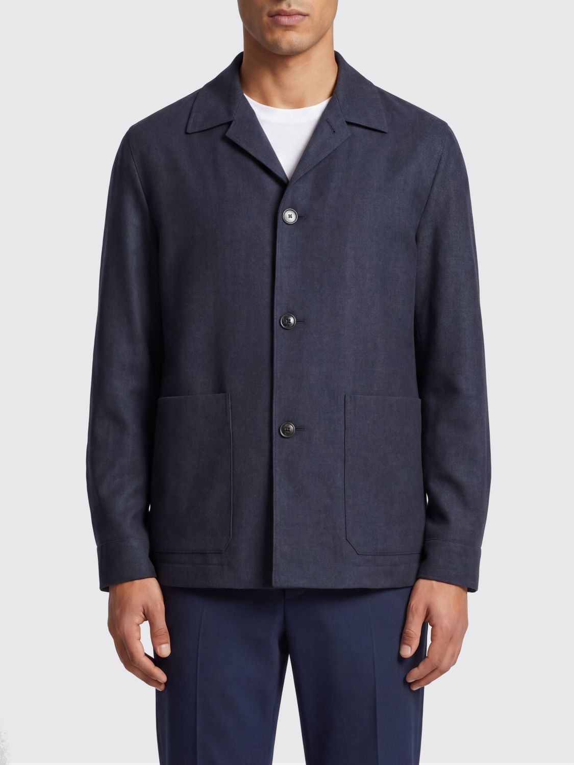 Zegna Jacket Men Blue ZEGNA