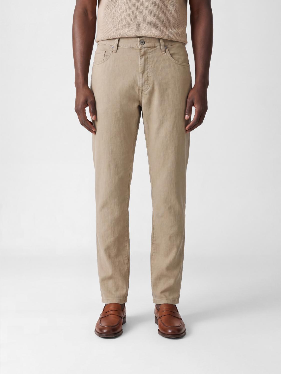 Zegna Men Zegna Linen Blend Slim Fit Jeans ZEGNA