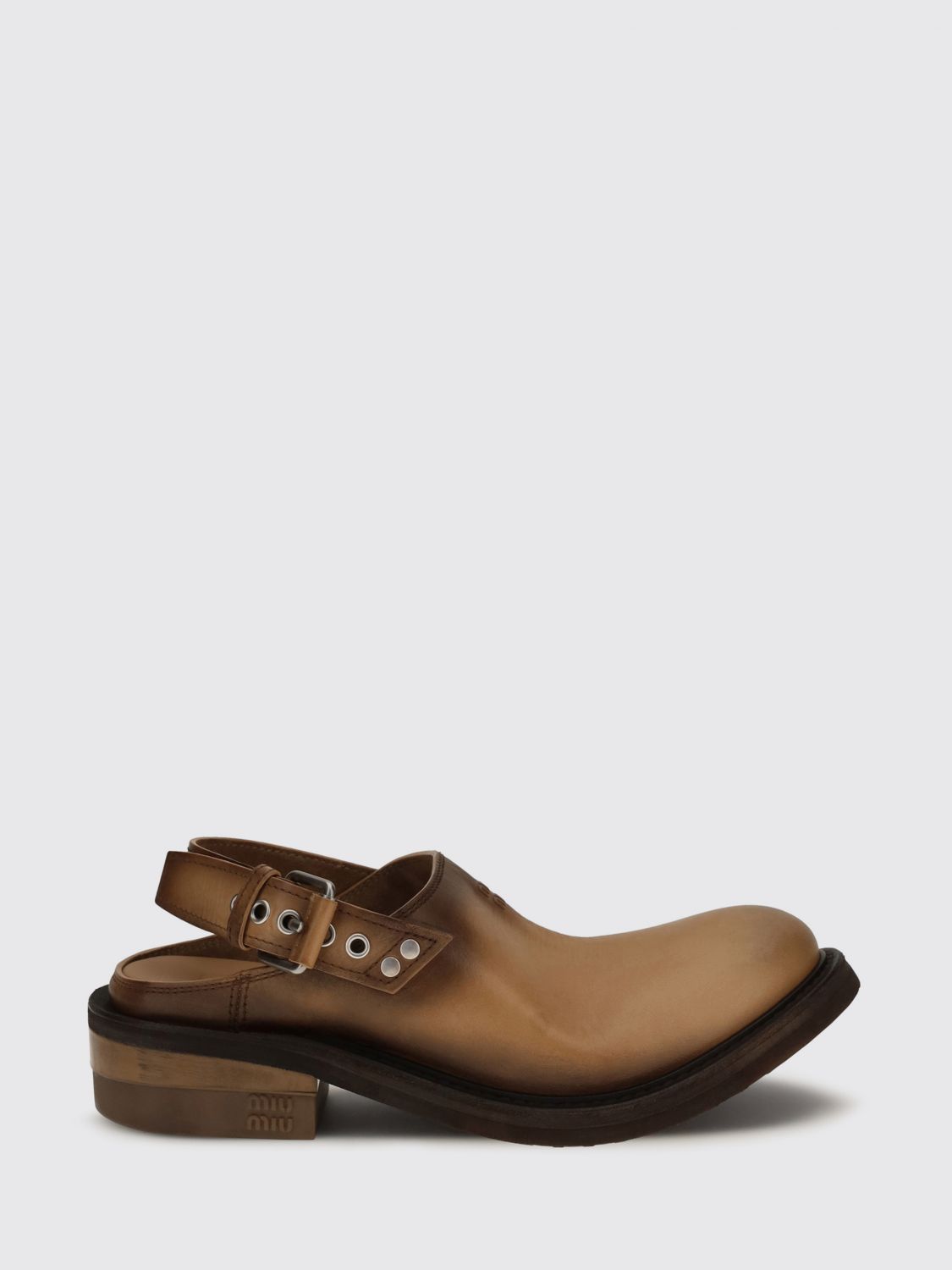 Miu Miu Flat Shoes Woman Leather MIU MIU