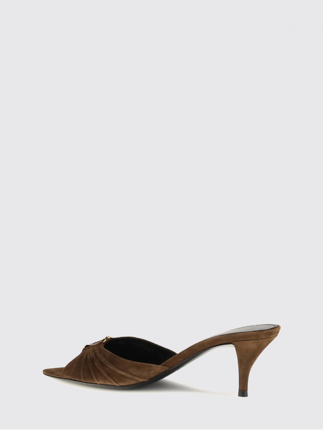 Saint Laurent Heeled Sandal Woman Brown SAINT LAURENT