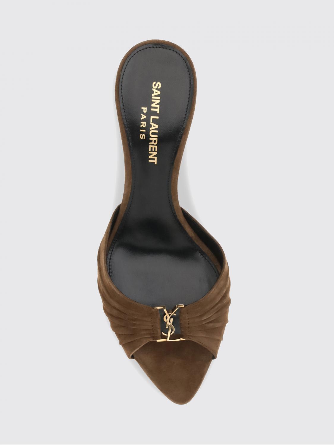 Saint Laurent Women Saint Laurent Babylone Suede Mules SAINT LAURENT