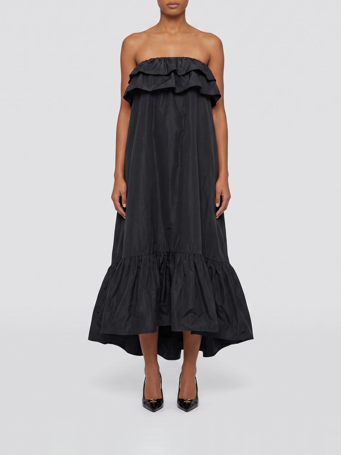 Saint Laurent Women Saint Laurent Cotton Blend Long Dress SAINT LAURENT