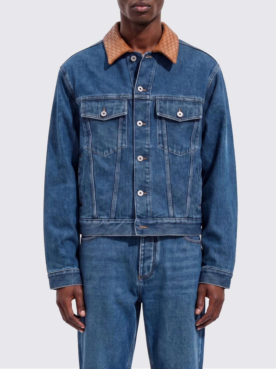 Bottega Veneta Jacket Men Blue