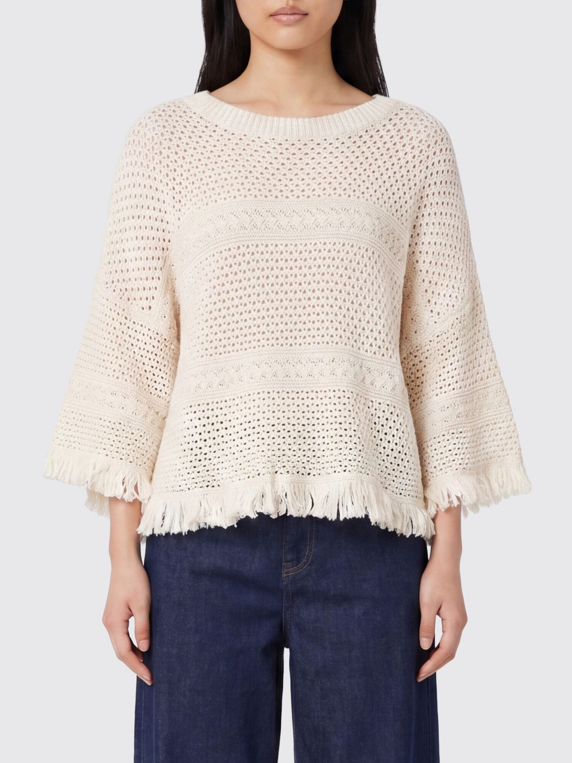 Max Mara Sweater Woman Ecru