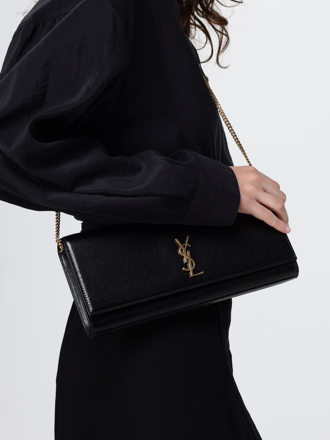 Saint Laurent Clutch Woman Black SAINT LAURENT