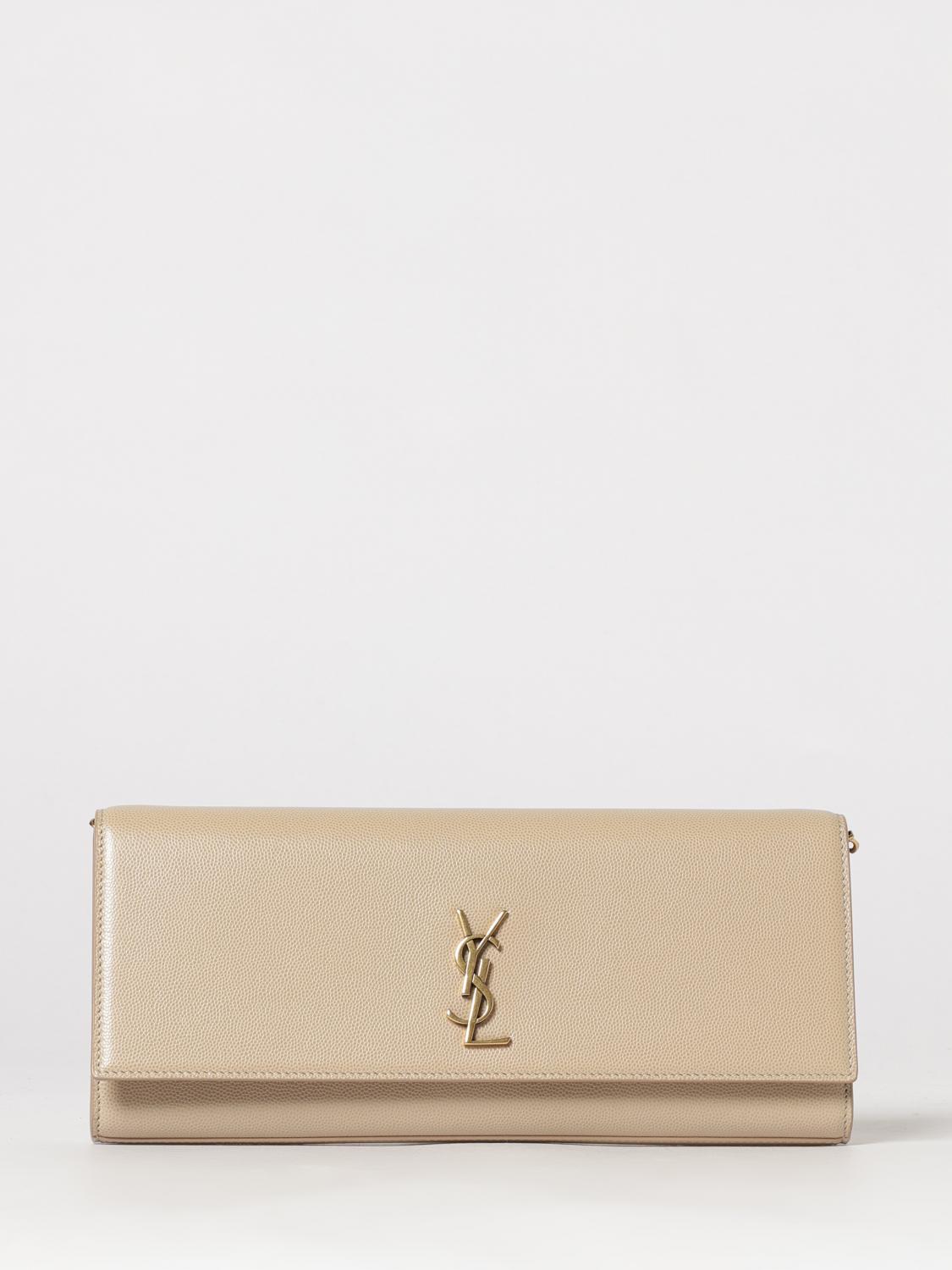 Saint Laurent Clutch Woman Beige SAINT LAURENT