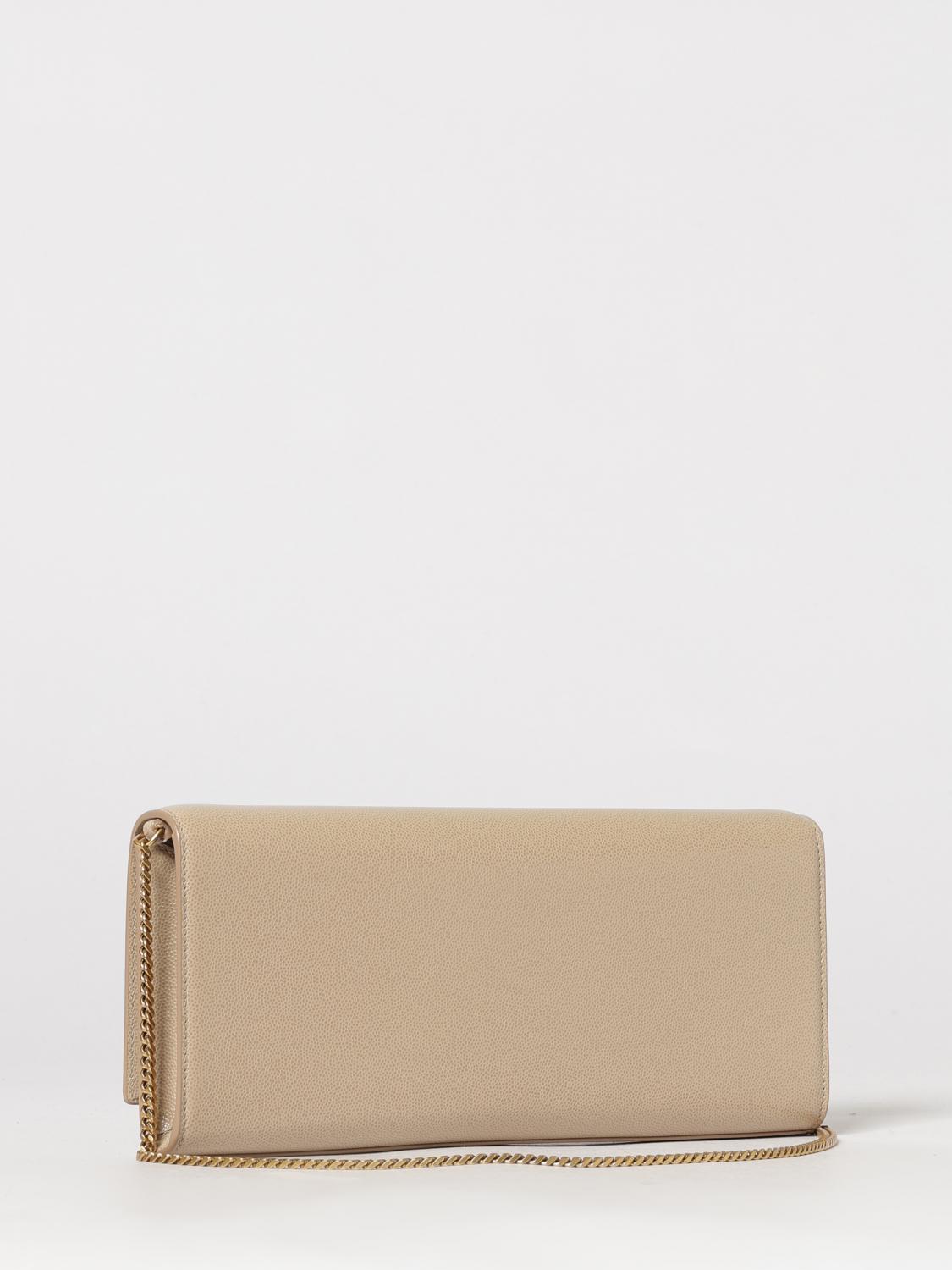 Saint Laurent Clutch Woman Beige SAINT LAURENT