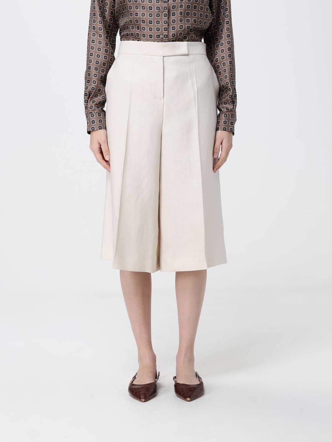 Max Mara Shorts Woman Beige MAX MARA