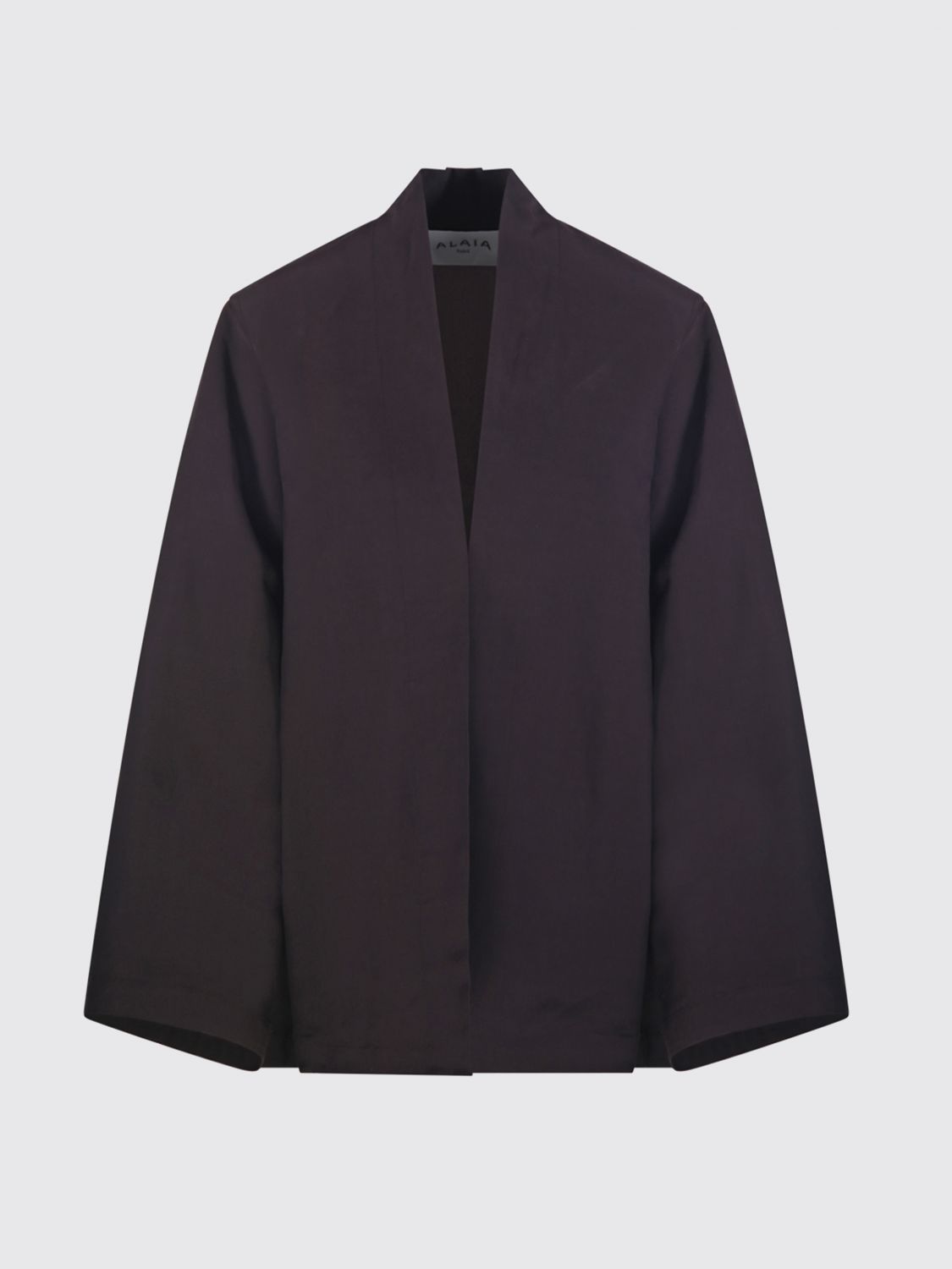 AlaiA Women Cropped Single-Breasted Blazer Alaia In Paper And Viscose With A V-Neck ALAIA
