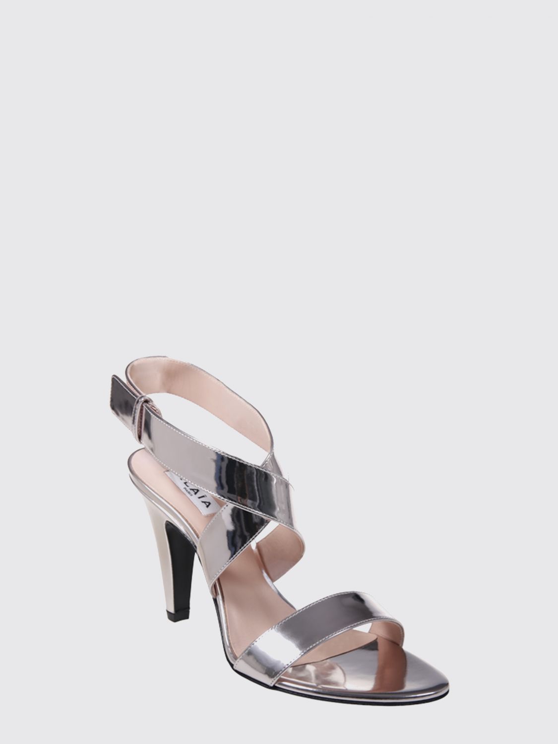 AlaiA Women Patent Leather Sandals Alaia With A High Cone Heel And An Ankle Strap ALAIA