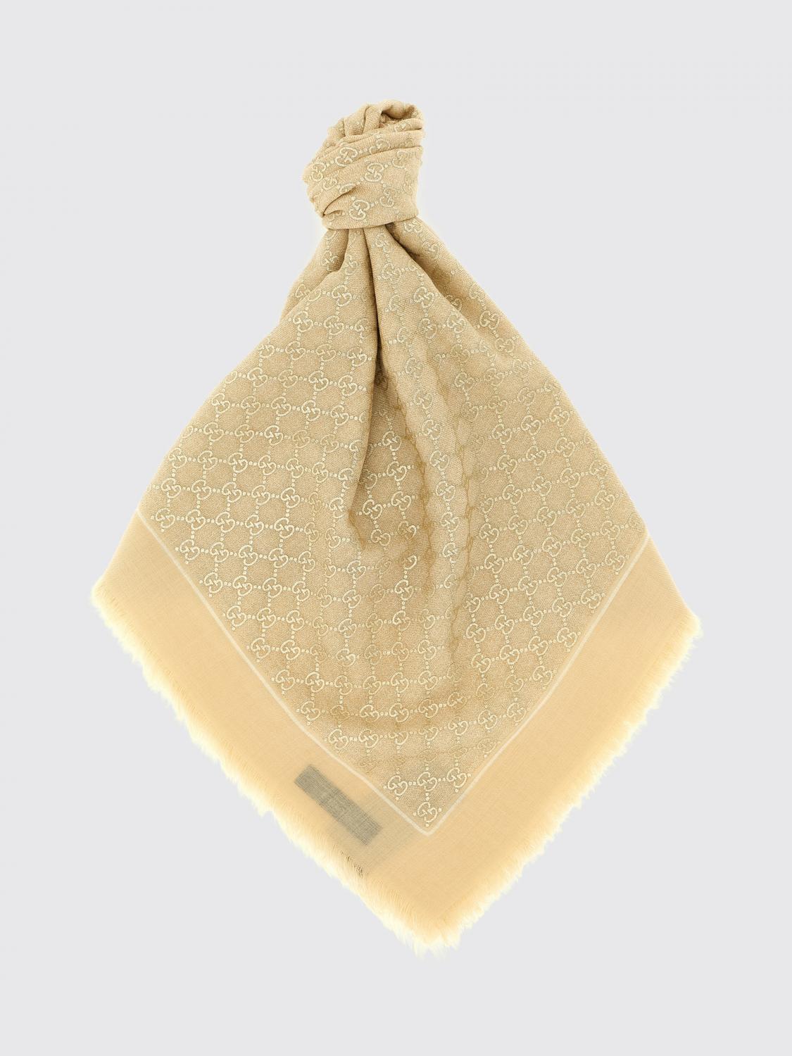 Gucci Neck Scarf Woman Beige GUCCI